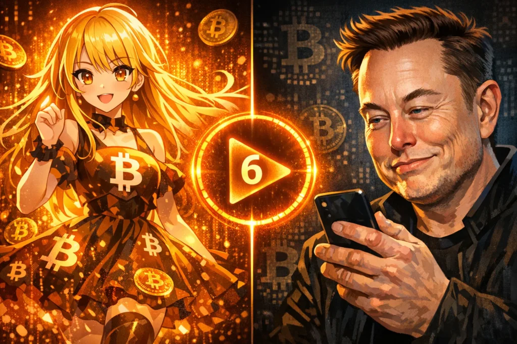 馬斯克把比特幣「女娘化」了：八年前帳號被鎖的 OG 梗，這次用 Grok AI 還魂