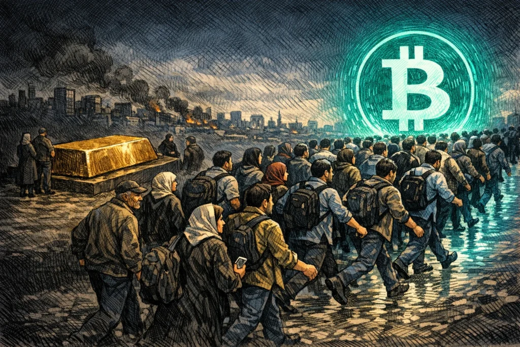 伊朗戰爭凸顯「比特幣比黃金更好用？」當地交易所提出暴增700%，用加密貨幣逃難