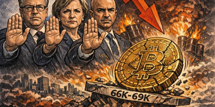 比特幣插針 66,000 美元橫盤苦撐，聯準會三官員齊警告：伊朗戰爭讓降息更遙遠