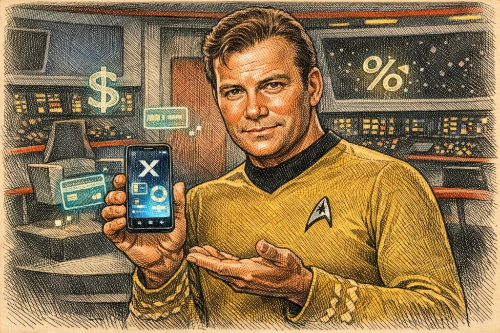 X Money 啟動限量測試「存款享 6% 年利率」，星際爭霸戰 Shatner 以1000 美元競標邀請函