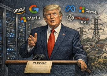川普逼七大科技巨頭簽「承擔電費漲價成本」！AI 資料中心吃掉全美 12% 電力，選民怒火成推手