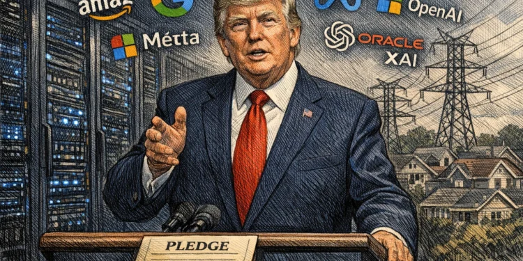 川普逼七大科技巨頭簽「承擔電費漲價成本」！AI 資料中心吃掉全美 12% 電力，選民怒火成推手