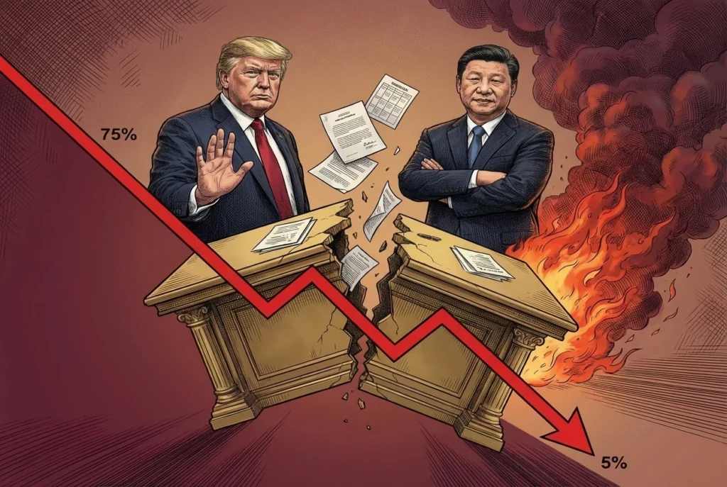 川普要求川習會延後一個月，伊朗戰火打亂 Polymarket 機率 75% 暴跌至 5%