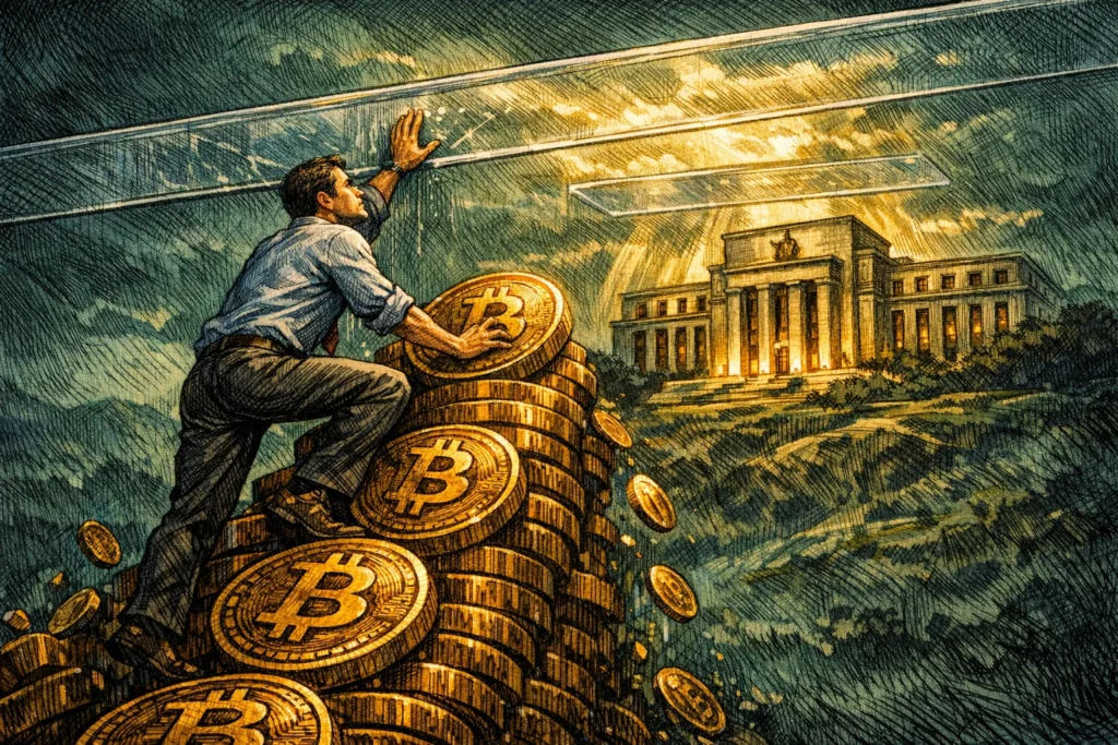 比特幣回落73500美元、以太坊橫盤2300，CryptoQuant：上漲遇雙層阻力，聯準會周四決議成關鍵