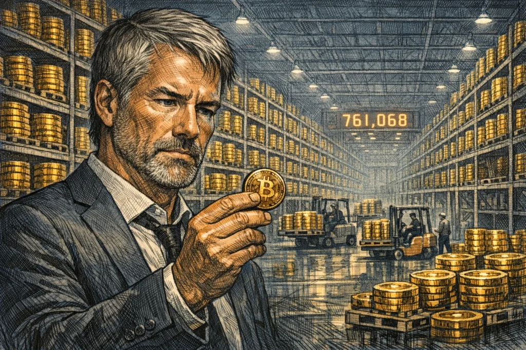 Strategy 再砸 15.7 億美元買進 2.2 萬枚比特幣，距百萬 BTC 目標差 23.9 萬枚