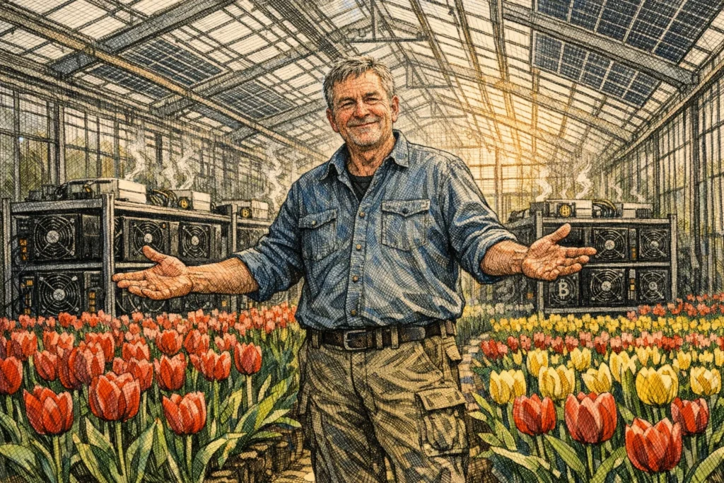 荷蘭比特幣廢熱種鬱金香：礦工和農夫都能假裝自己在做環保