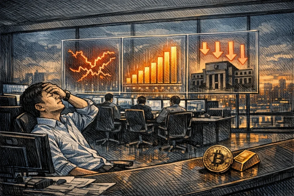 比特幣、黃金同步拋售：中東、PPI、Fed 三重轟炸，市場全面去風險化