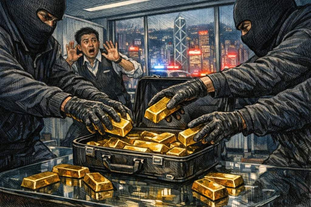 香港爆 1 億港元黃金劫案：假扮討債搶走 73 公斤金條，5人全數落網