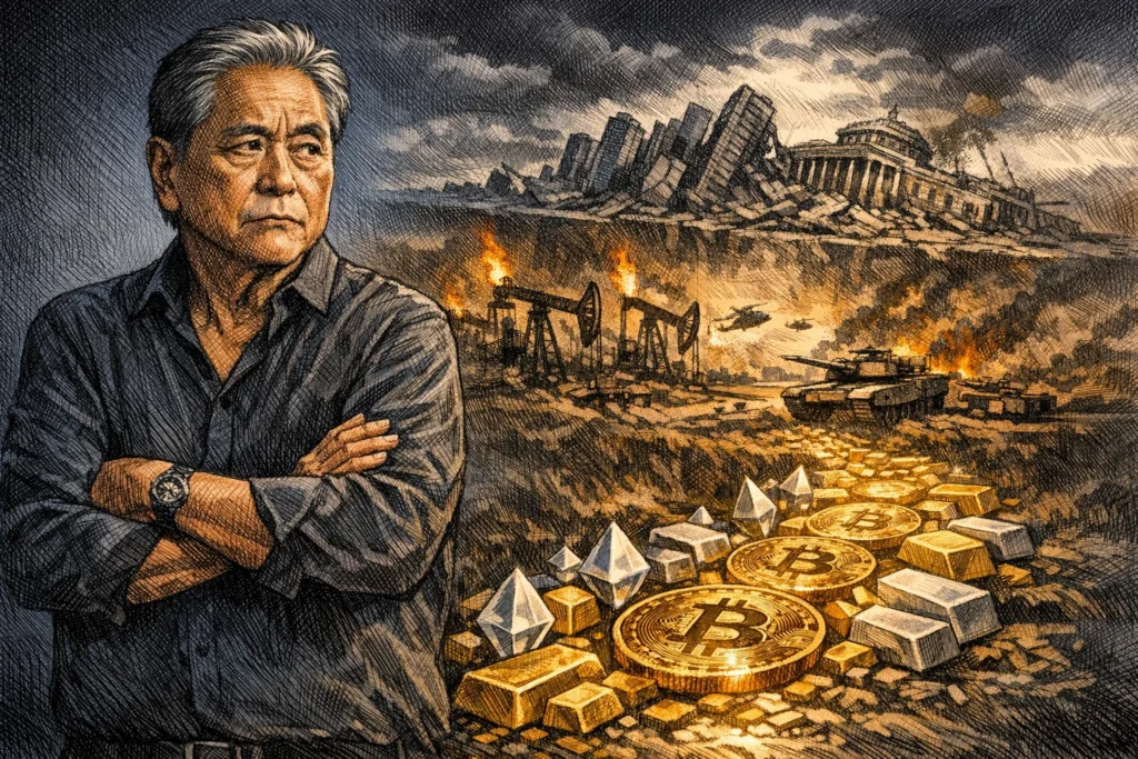 富爸爸警告:通膨、債務、戰爭讓世界進入「新蕭條」,比特幣、以太坊、黃金是唯一救贖