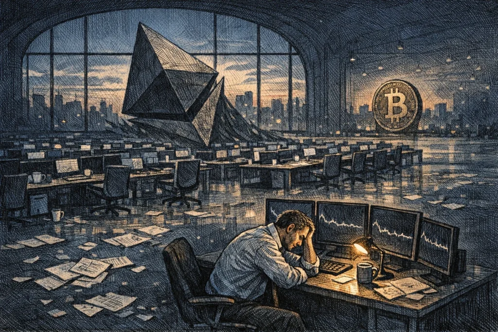 加密市場量能跌回2022年熊市水準，ETH成交量降幅超BTC、Gas費創歷史低點