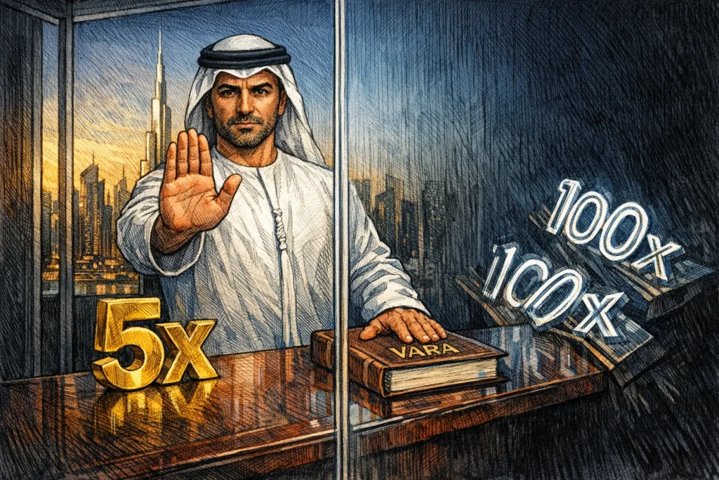 杜拜 VARA 正式立法：加密衍生品零售槓桿上限 5 倍，與離岸百倍平台劃清界線