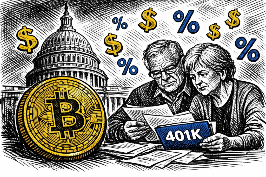 14 兆美元的退休金帳戶，多了一個比特幣的選項