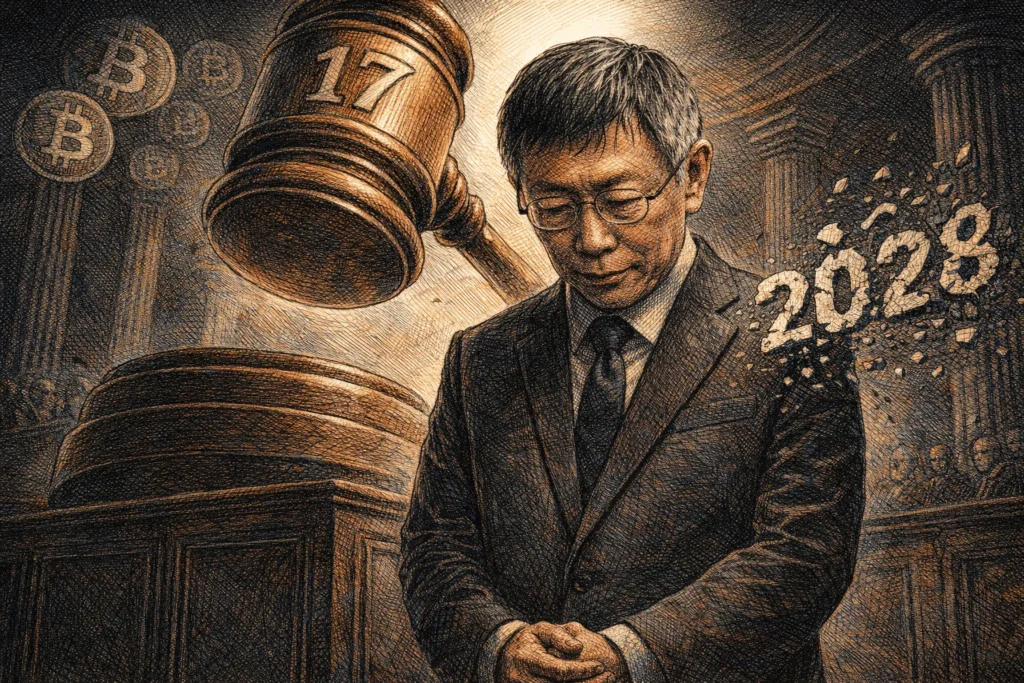 柯文哲京華城一審重判 17 年、褫奪公權 6 年，2028 總統夢碎、1500 顆比特幣懸案未解