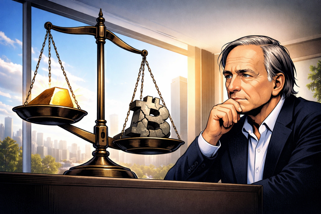 橋水達里歐:世界只有一種黃金,全球央行不會選比特幣非避險資產