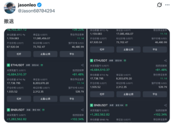 狂賺 4.6 億台幣！巨鯨「先定 10 個大目標」發文：撤退，BTC、ETH、BNB 多單全數止盈