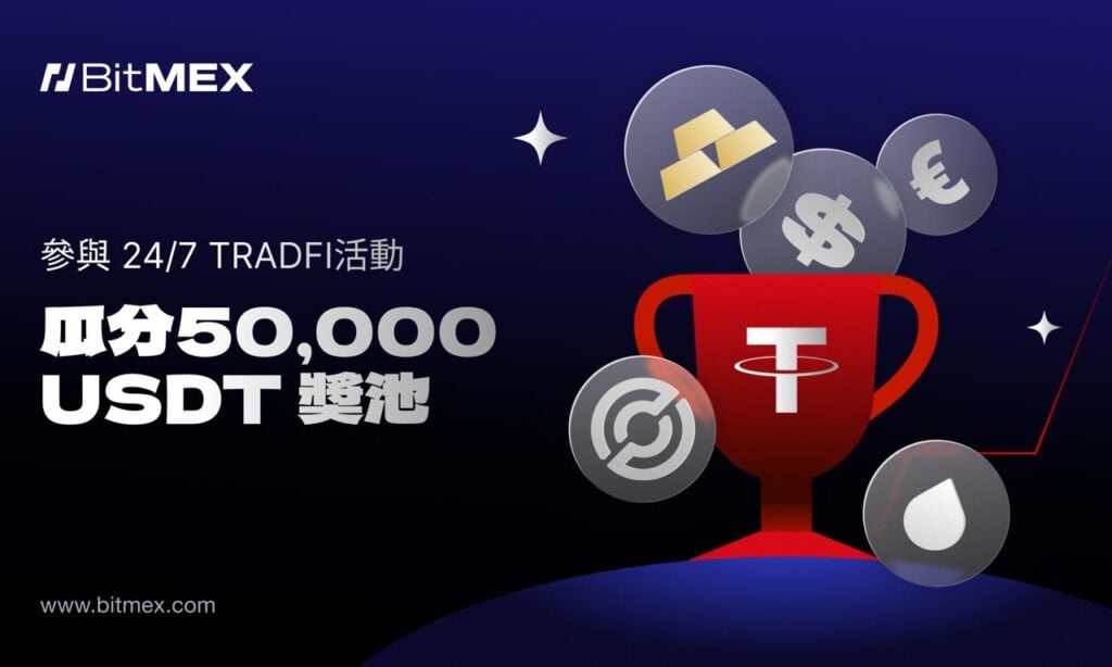 BitMEX 推出 24/7 TradFi 活動，設立 50,000 USDT 獎池