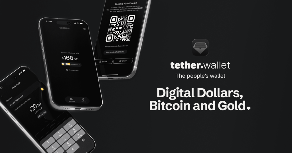 Tether 推出官方自託管錢包 tether.wallet！主打免 Gas 費、信箱化地址，擁抱全球 5.7 億用戶