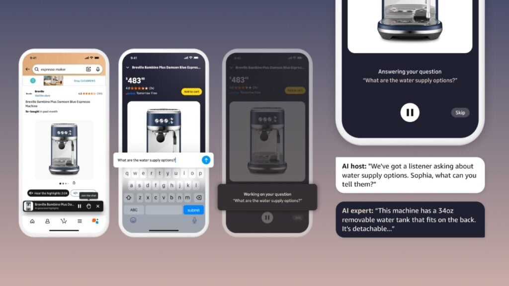 Amazon 購物助理現可即時雙向對話，亞馬遜 AI 購物矩陣升級