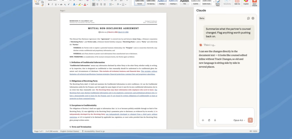 Claude 正式支援修改 Word 檔案、工作流存成技能 skill,微軟 Office 三件套整合完成