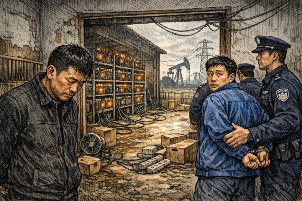 中國兩男私接油田高壓線「竊電挖比特幣」廢棄豬圈藏 36 臺礦機，遭判 15 年