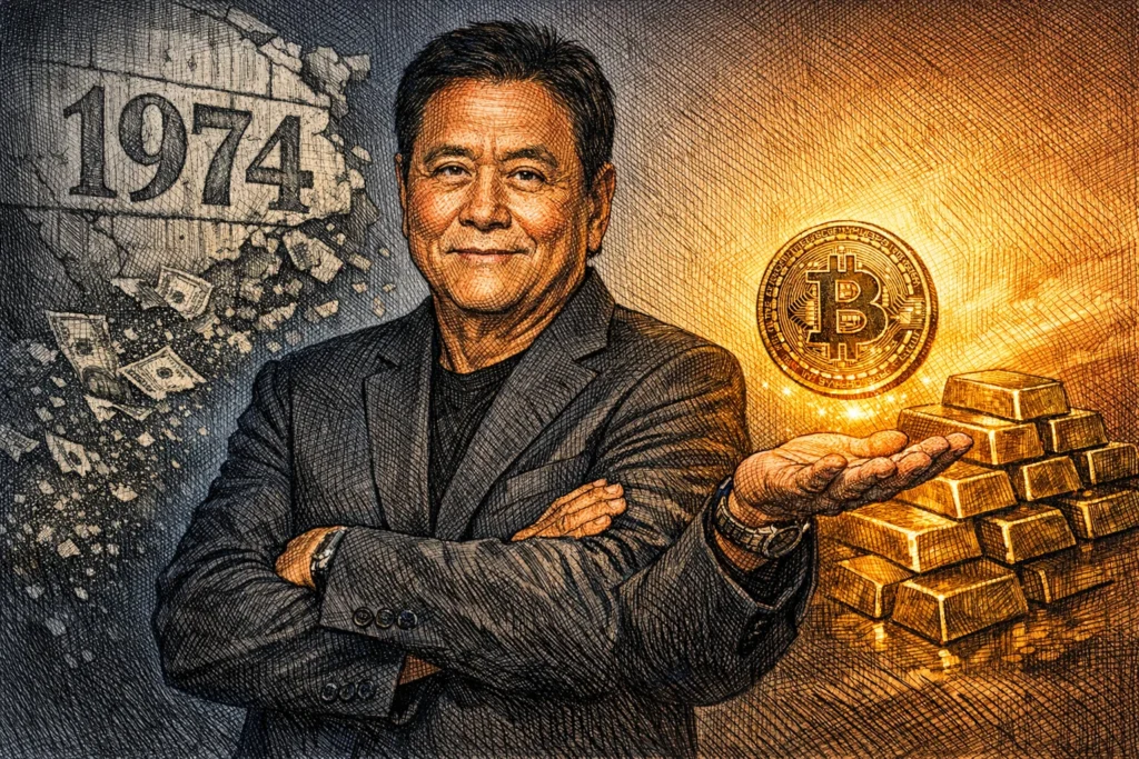 富爸爸：1974年埋下「石油脆弱美元」炸彈引爆了，比特幣、黃金才是真正的錢