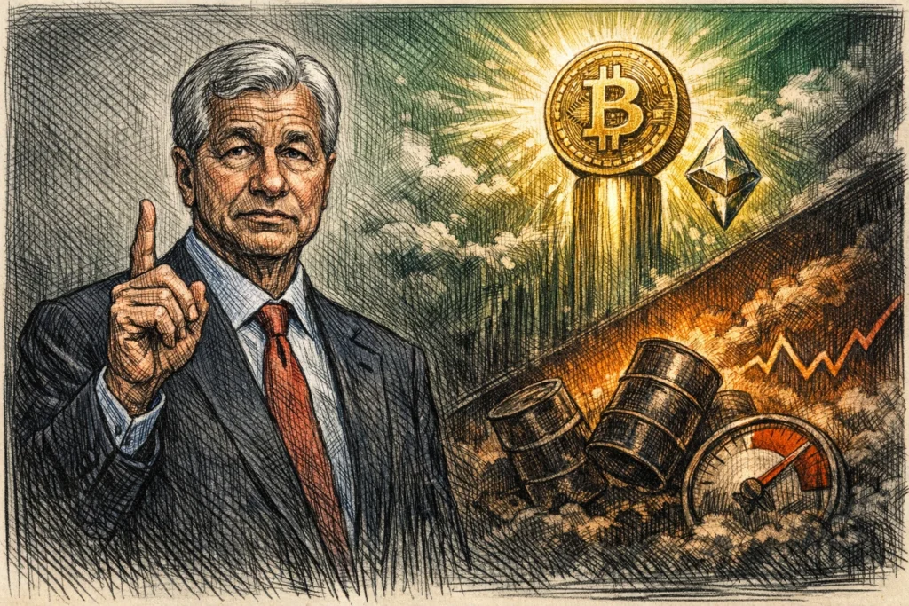 BTC 重回7萬鎂、ETH 漲逾 6%，摩根大通戴蒙警告：停火不等於通膨退場