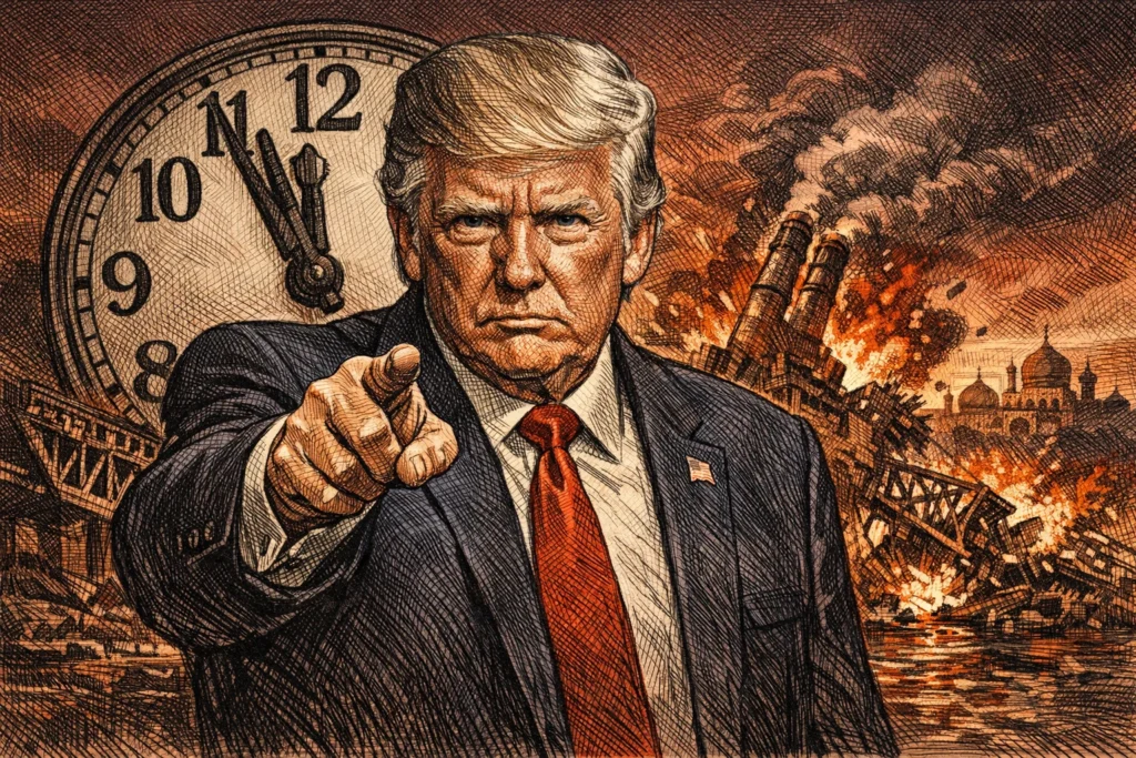 川普開噴伊朗「禽獸」：通牒絕對不再延期，每座橋、電廠倒數毀滅；聯合國警告將違反國際法