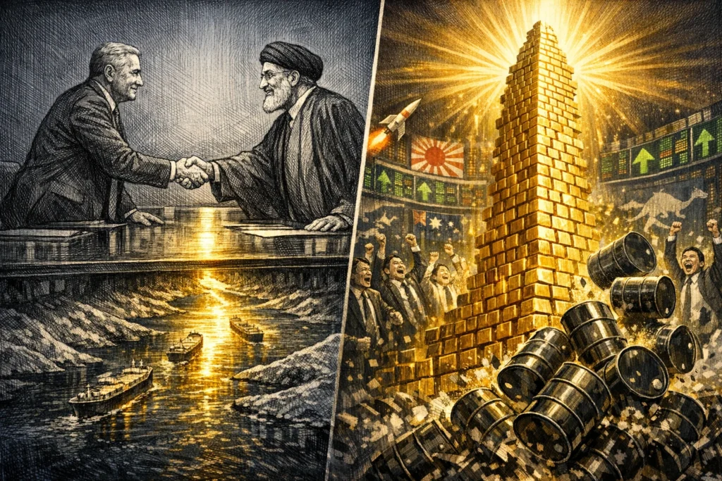 美伊同意停火兩週：布蘭特原油跌破$95、黃金衝上$4,800，台股狂飆1280點大漲3.8%