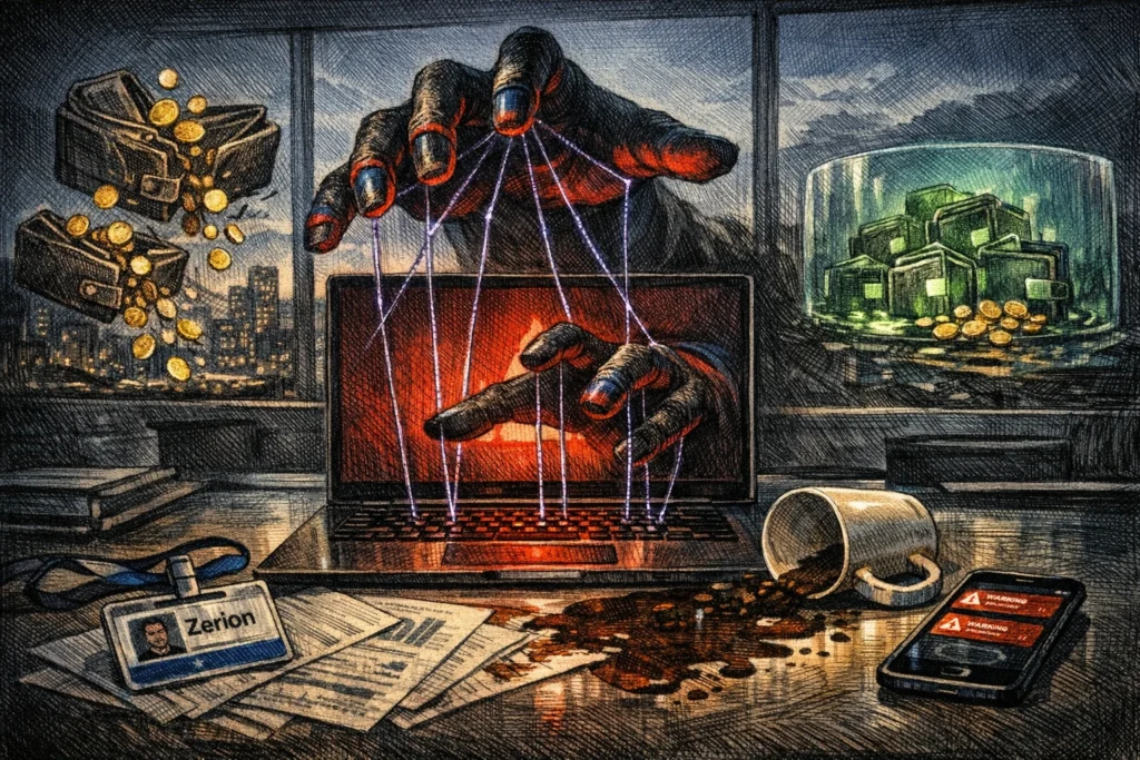 Zerion 員工遭北韓 AI 社交工程攻擊！熱錢包損失約 10 萬美元，使用者資金未受影響