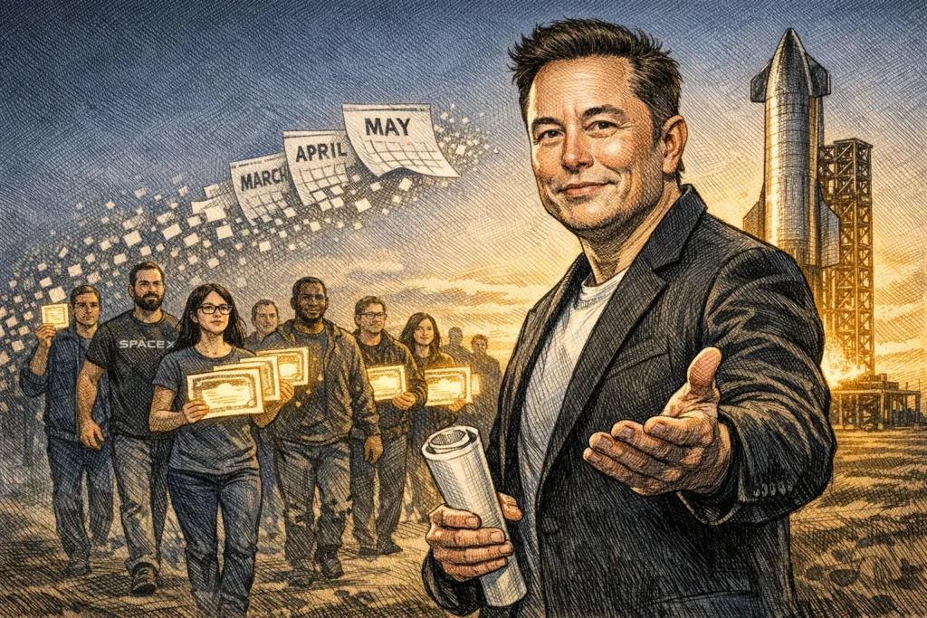 彭博：SpaceX 將在6/15定價，員工已提前分配持股歸屬期，史上最大IPO 估值超 2 兆美元
