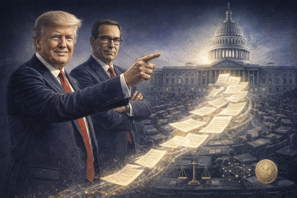 川普、貝森特聯手施壓參議院「通過清晰法案」，DeFi 與穩定幣監管爆發倒數