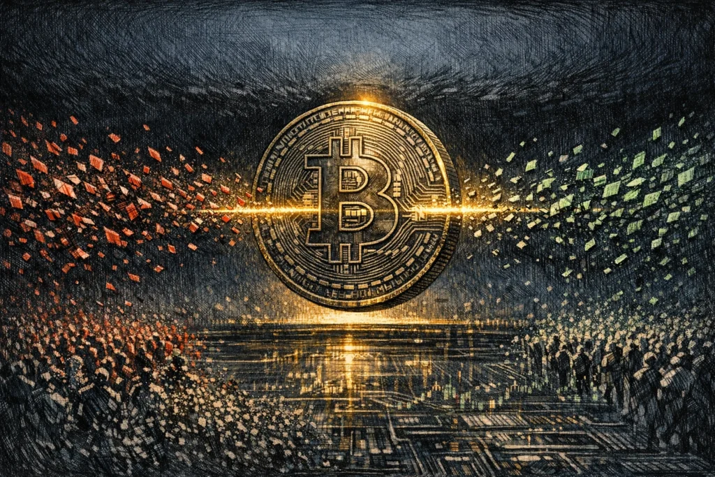 比特幣築底7.48萬後回彈7.65萬美元，全網震盪 24h 爆倉 2.7 億鎂、4h 空頭遭血洗 72%