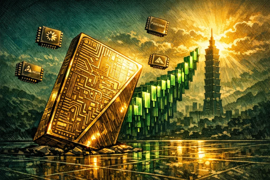 台積電早盤衝 2135 元創新天價，台股揚升逾 900 點後反轉下殺失守 38000 點