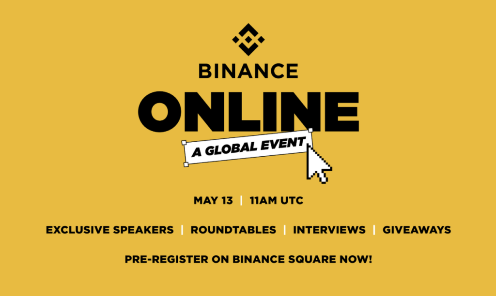 幣安 5 月 13 日舉辦「Binance Online」線上活動，匯聚加密、金融與科技領域重量級講者