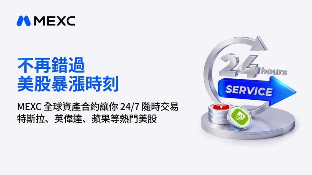 不再錯過美股暴漲：MEXC 全球資產合約 24/7 隨時交易特斯拉、輝達、蘋果等熱門美股
