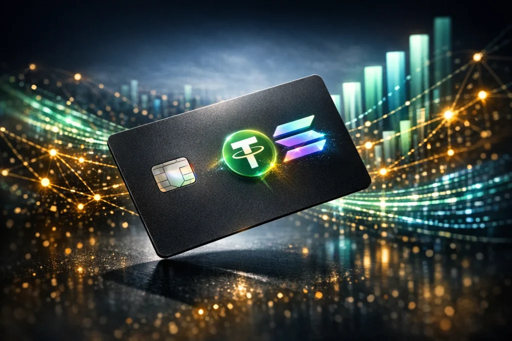 加密U卡「月消費達 6 億美元」年增 6 倍！USDT 佔 62.5%、Visa 吃下 9 成，Jupiter 單月翻 6.6 倍