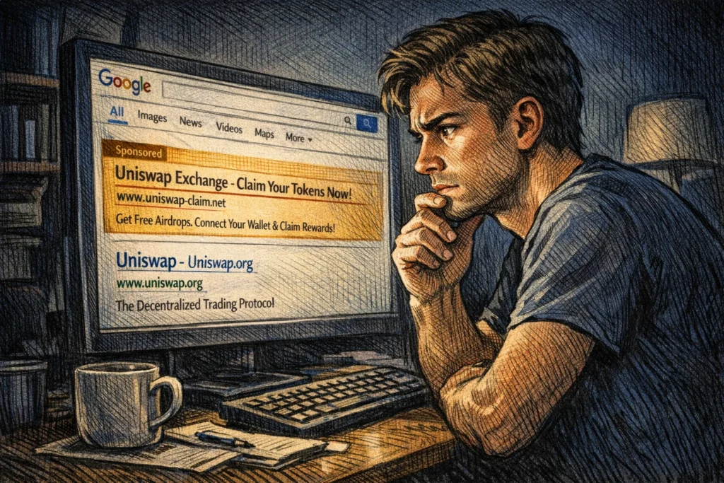 Google 搜尋假廣告竊走 40 萬美元!Uniswap 被冒牌,3 月兩週內竊走 127 萬美元