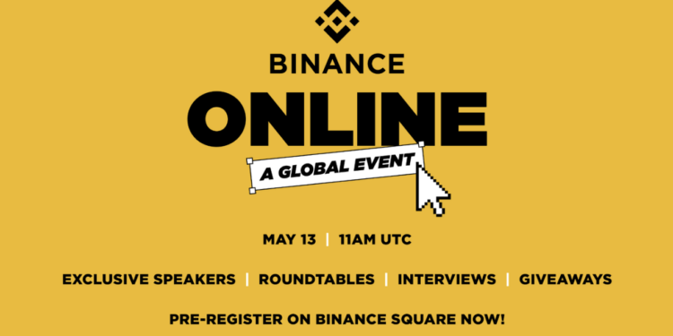 幣安 5 月 13 日舉辦「Binance Online」線上活動，匯聚加密、金融與科技領域重量級講者