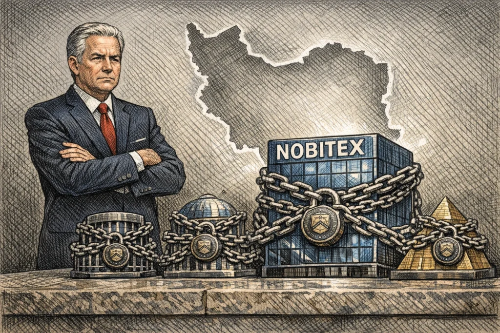 美財部制裁伊朗四大加密交易所！Nobitex 首當其衝，佔全國一半交易量