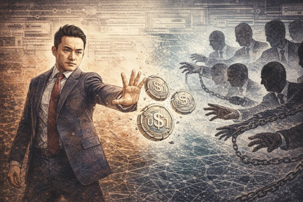 孫宇晨開戰川普！HTX 下架 USD1 穩定幣，反擊 WLFI 黑箱先凍結不通知
