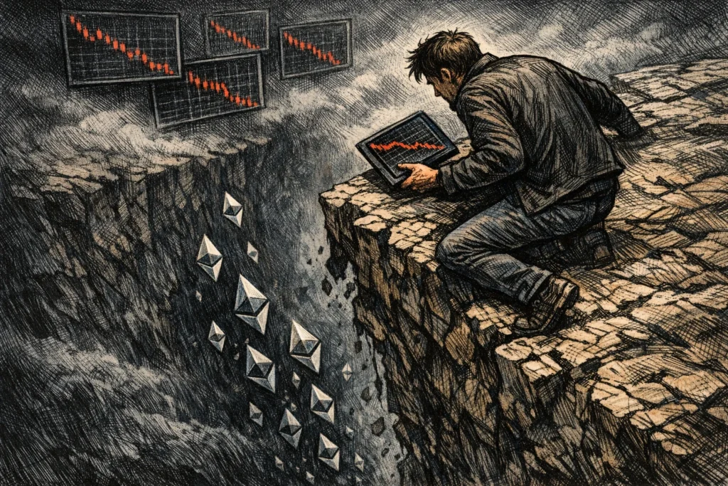 以太坊1500美元保衛戰！CryptoQuant警告：若失守可能跌至1000鎂，期貨未平倉驟減25%、資金費率轉負