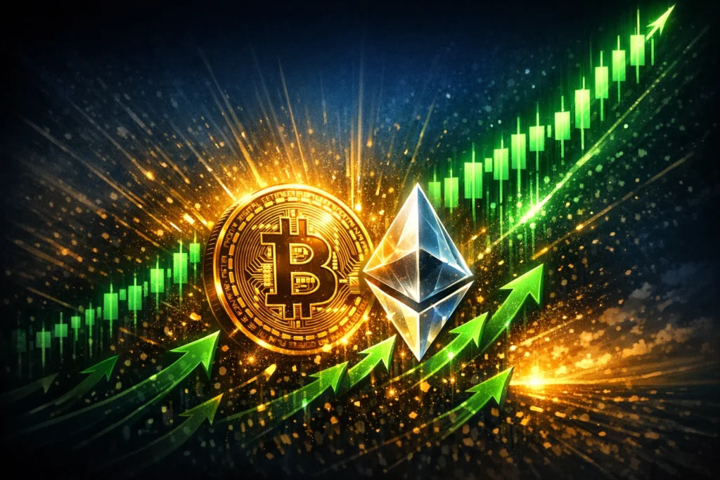 比特幣衝67300鎂、以太坊漲 4.6%!血洗空軍「10.7 萬人爆倉 $4.89 億」