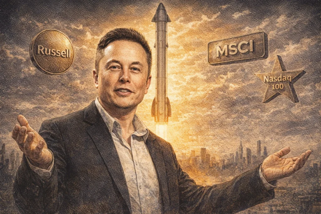 三大指數為 SpaceX 破例!羅素 6/18 搶先納入 SPCX,那斯達克 100 與 MSCI 兩週內接棒