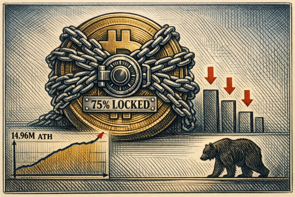 BTC 長線持倉流通比衝上 75%！分析師 Murphy：熊市可能正在築底