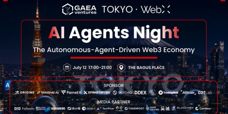 GAEA Ventures | 動區動趨-最具影響力的區塊鏈新聞媒體 雙強活動連發:GAEA Ventures 將於東京 WebX 期間重磅打造 AI 與鏈上經濟雙主題之夜