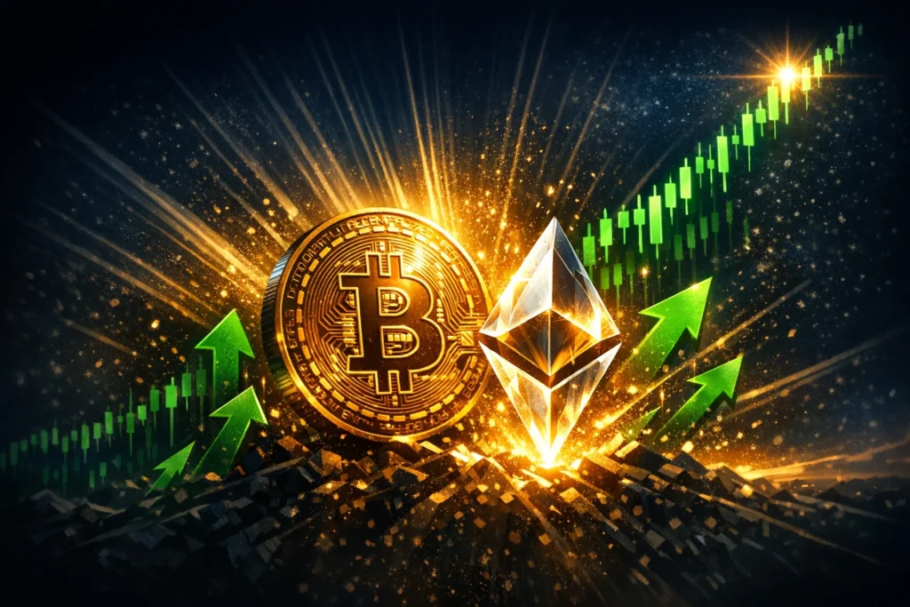 ETH hits 2-week high at $1,825, BTC consolidates near $63,768