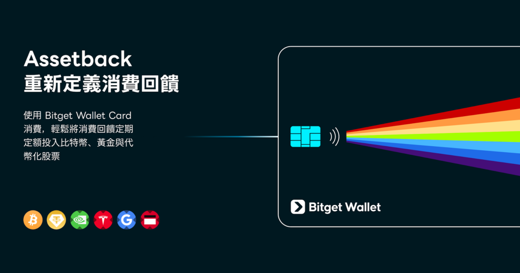 現金回饋縮水別怕《 Bitget Wallet Card 推出「資產回饋」，消費最高返 3% BTC、黃金與美股