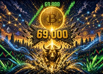 快訊》比特幣短線強勢突破 6.9 萬美元大關！最高觸及 69888 鎂