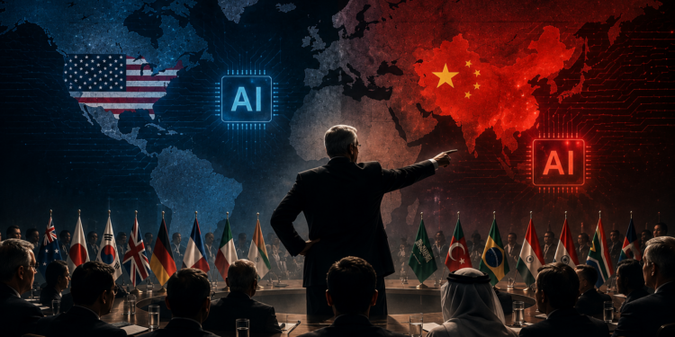 華府要逼 35 國盟友美中 AI 選邊站，腳踏兩條船將遭除名