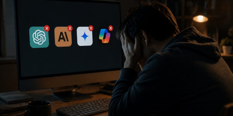 四大 AI 全球大當機,人們才發現成癮狀況有多嚴重